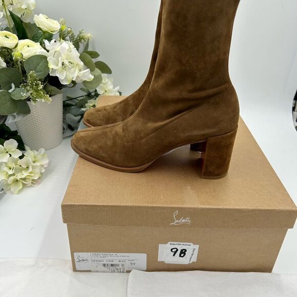 Women’s Christian Louboutin stretchadoxa 70 suede boots, size 39 made in Italy - Picture 3 of 11